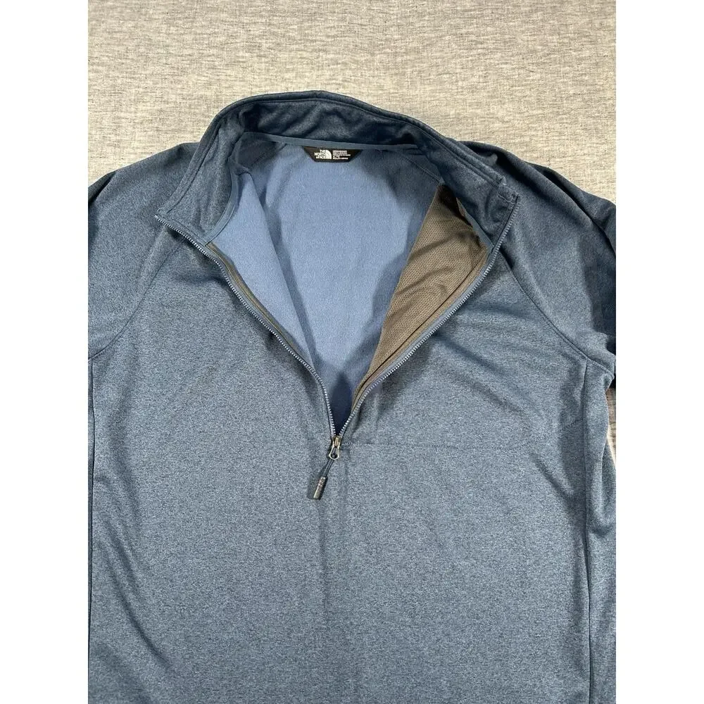 The North Face 1/2-Zip Pullover Mens Extra Large Blue Activewear Fleece Sweater